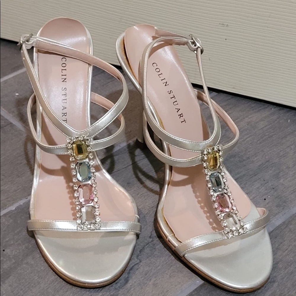 Brand new heeled mule sandals